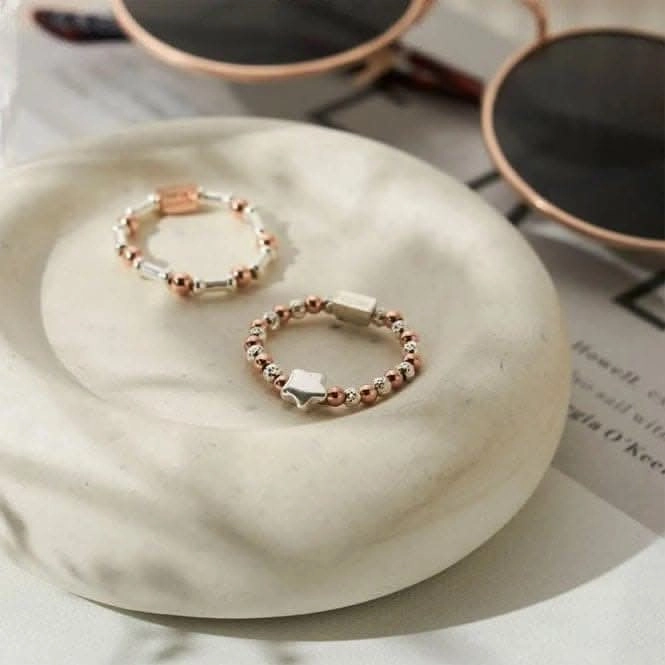 Rose Gold And Silver Rhythm Of Water Ring