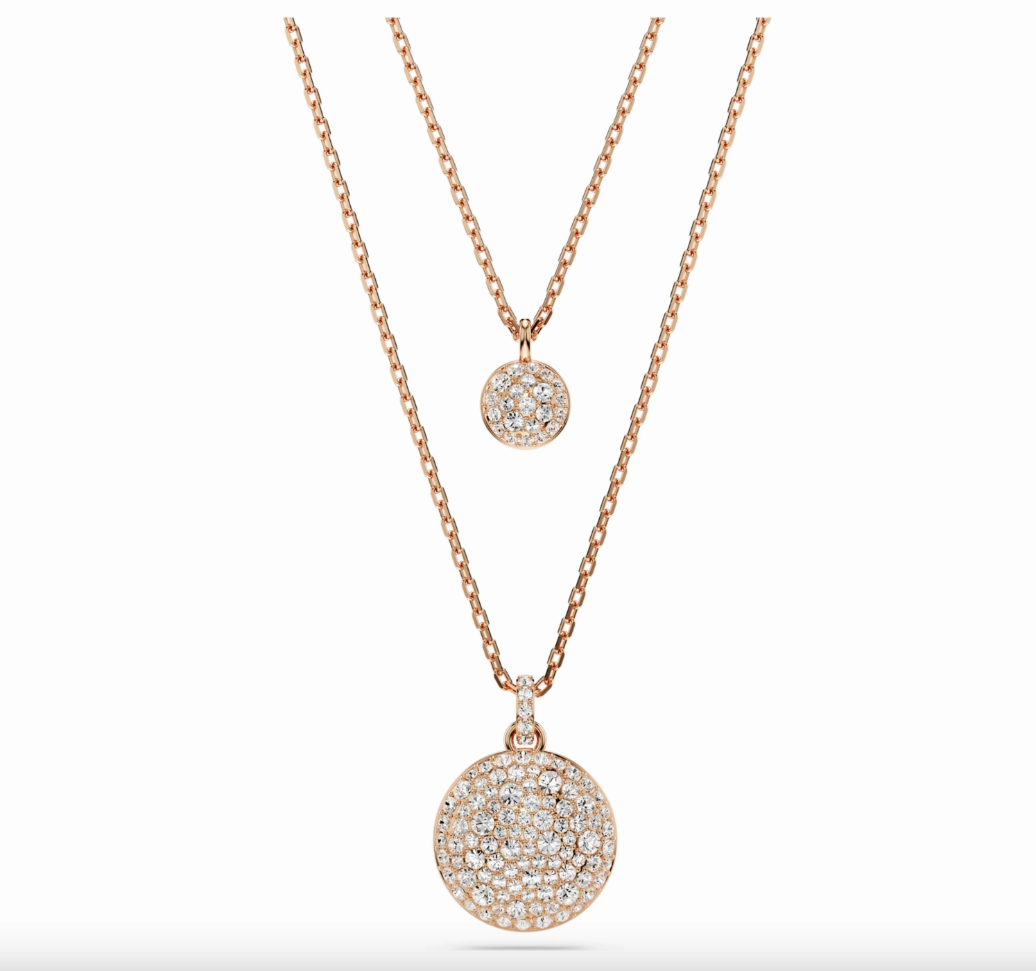 Rose Gold Meteora layered pendant