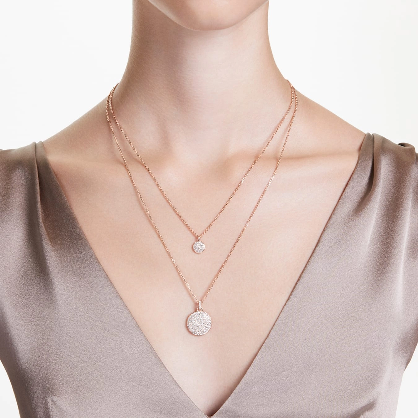 Rose Gold Meteora layered pendant