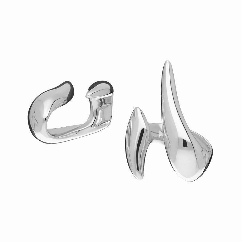 Sarah Jordan Sterling Silver Spiral Cufflinks