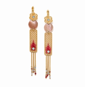 SELENA long french hooks earrings