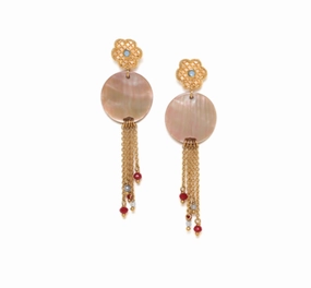 SELENA open work flower post earring