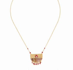 SELENA semi-circle pendant necklace