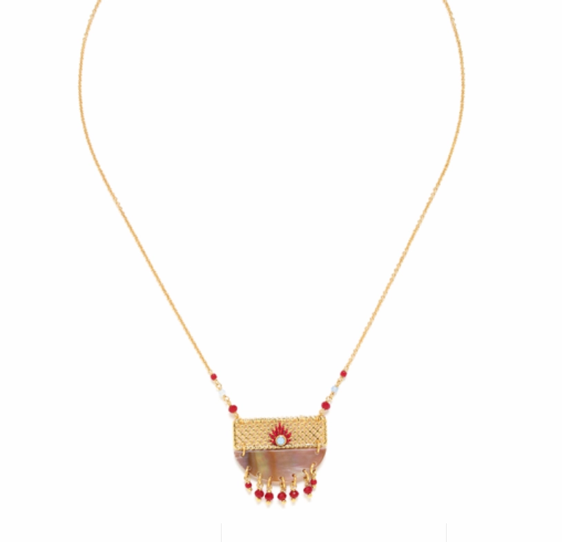 SELENA semi-circle pendant necklace