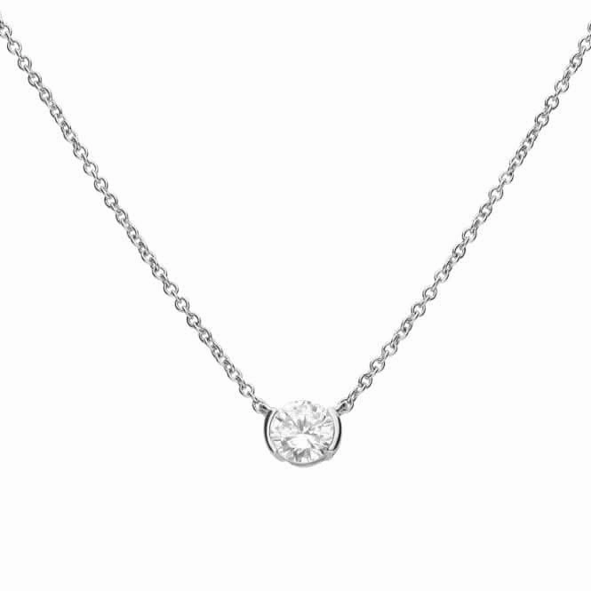 Semi Bezel Set Necklace N4466