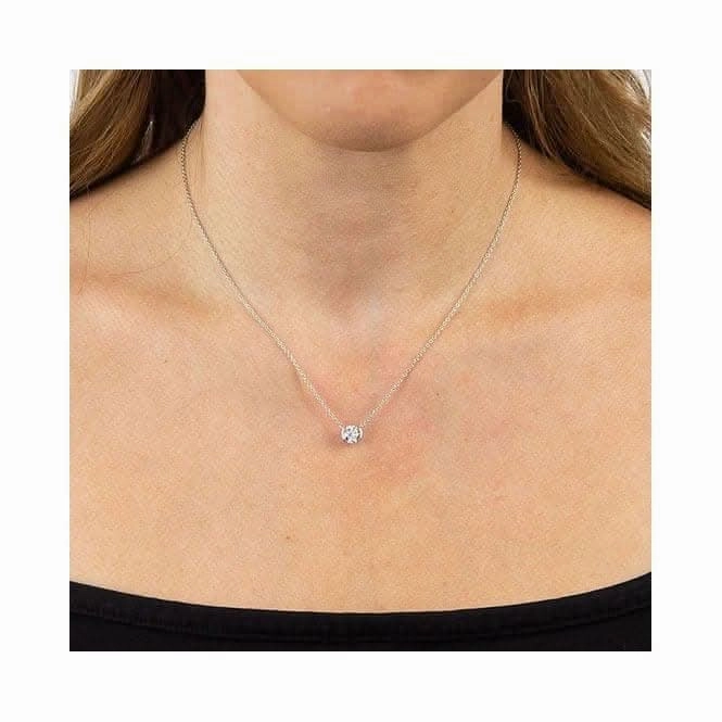 Semi Bezel Set Necklace N4466