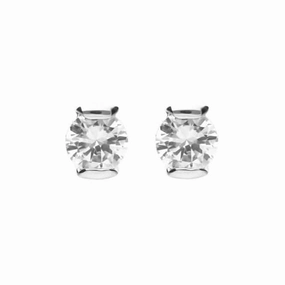 Semi Bezel Set Stud Earrings E6054