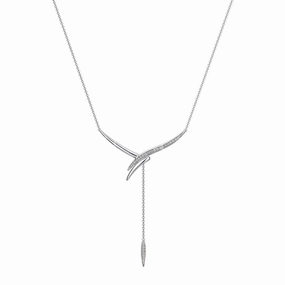 Shaun Leane 18ct White Gold Diamond Pave Drop Necklace