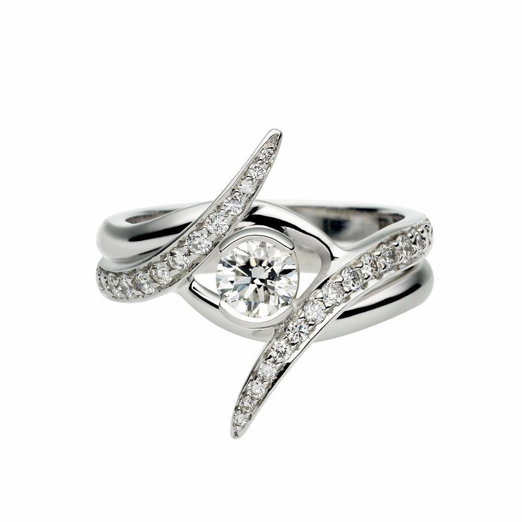 Shaun Leane 18ct White Gold Outward Interlocking Ring Set