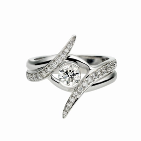 Shaun Leane 18ct White Gold Outward Interlocking Ring Set