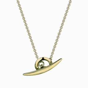 Shaun Leane Arc 18ct Gold Plated Sterling Silver T-Bar Necklace