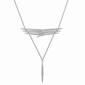 Shaun Leane Armis 18ct White Gold Diamond Pave Triple Row Necklace