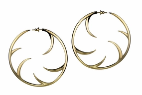 Shaun Leane Cat Claw 18ct Yellow Gold Plated Sterling Silver Statement Hoop Earrings