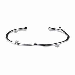 Shaun Leane Cherry Blossom Sterling Silver Diamond Bangle