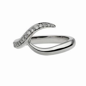 Shaun Leane Entwined 18ct White Gold 0.11ct Diamond Inward Wedding Ring