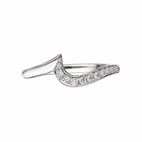 Shaun Leane Entwined 18ct White Gold 0.15ct Diamond Petal Wedding Ring
