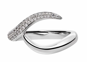 Shaun Leane Entwined 18ct White Gold 0.16ct Diamond Inward Wedding Ring