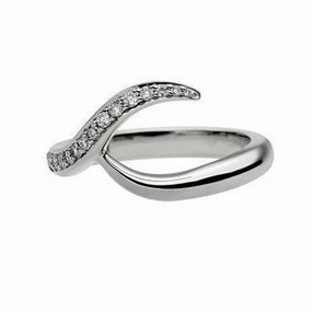Shaun Leane Entwined Platinum 0.11ct Diamond Inward Wedding Ring