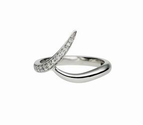 Shaun Leane Entwined Platinum 0.15ct Diamond Outward Wedding Ring
