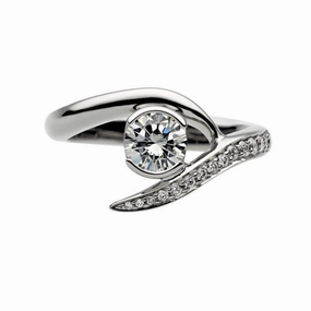 Shaun Leane Entwined Platinum 0.48ct Diamond Inward Engagement Ring
