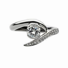 Shaun Leane Entwined Platinum 0.63ct Diamond Inward Engagement Ring