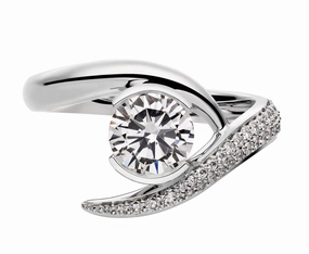 Shaun Leane Entwined Platinum 1.16ct Diamond Interlocking Engagement Ring