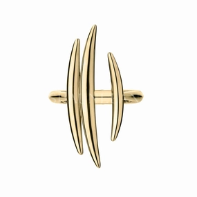 Shaun Leane Quill 18ct Yellow Gold Plated Sterling Silver Triple Bar Ring