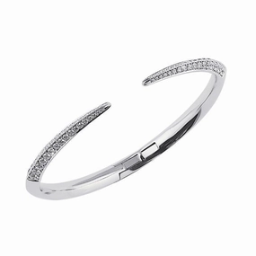 Shaun Leane Sabre 18ct White Gold 1.93ct Diamond Slim Bangle
