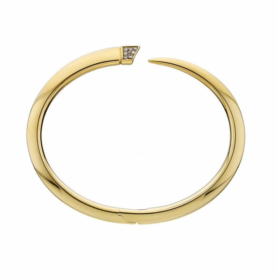 Shaun Leane Sabre 18ct Yellow Gold Plated Sterling Silver Diamond Tusk Bangle