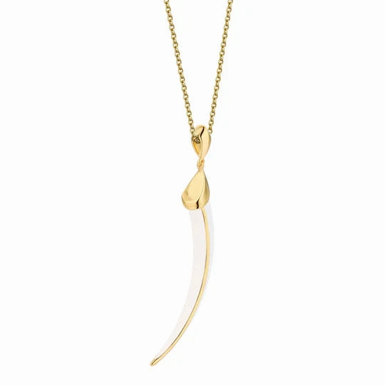 Shaun Leane Sabre Solis 18ct Yellow Gold Vermeil Sterling Silver Chalk Ceramic Necklace