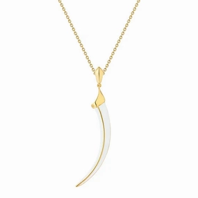 Shaun Leane Sabre Solis 18ct Yellow Gold Vermeil Sterling Silver Chalk Ceramic Necklace
