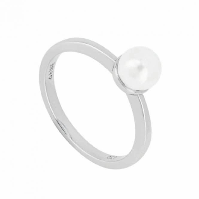 Shell Pearl and Zirconia Eternity Stacking Ring
