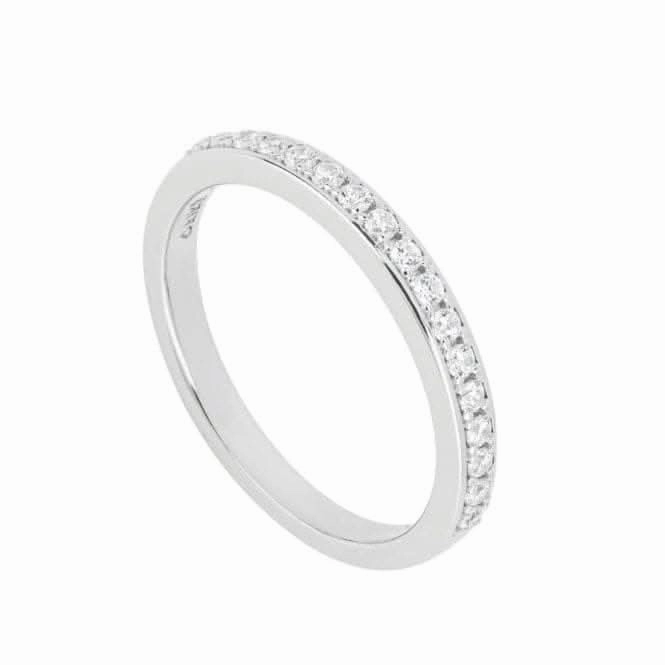Shell Pearl and Zirconia Eternity Stacking Ring