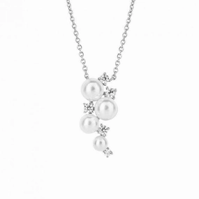 Shell Pearl Bubble Zirconia Necklace N4500