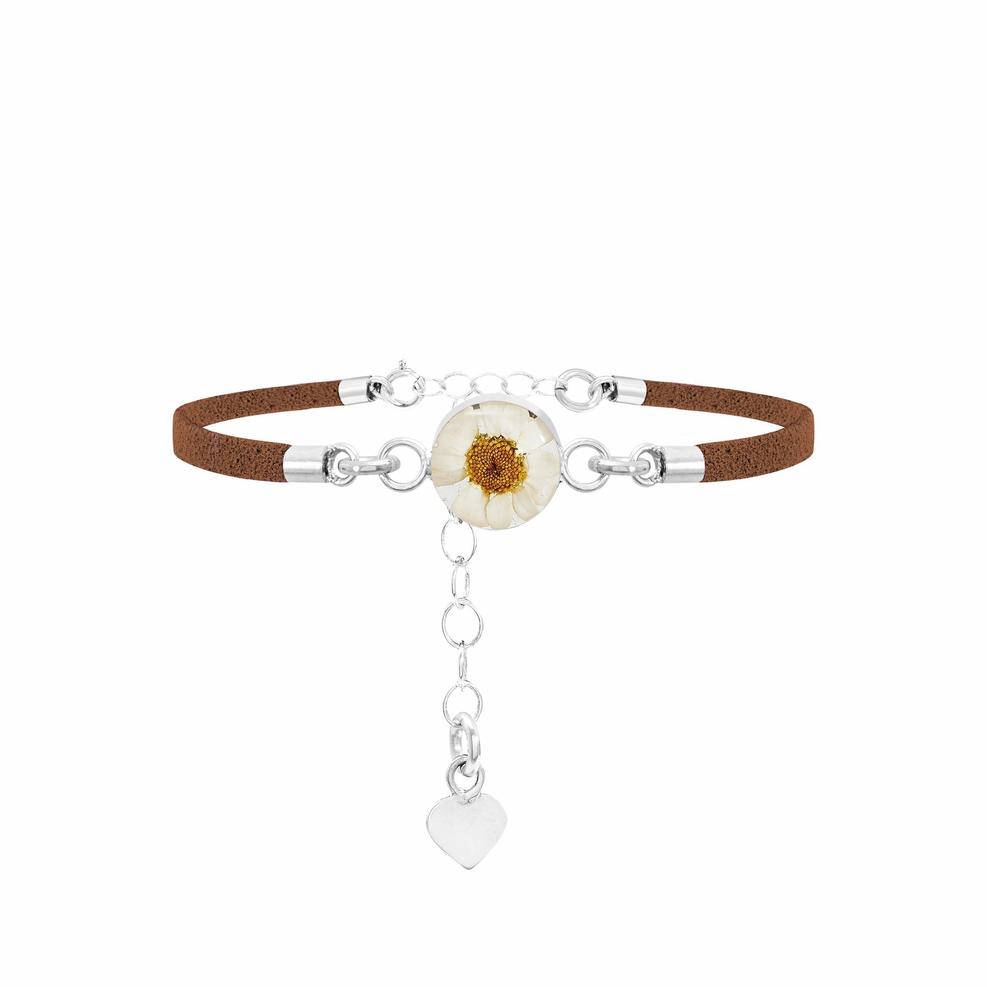 Shrieking Violet Sterling Silver Brown Daisy Round Bracelet D