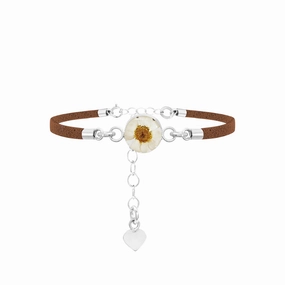 Shrieking Violet Sterling Silver Brown Daisy Round Bracelet D