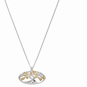 Silver And Gold Tree Of Life Pendant P4832