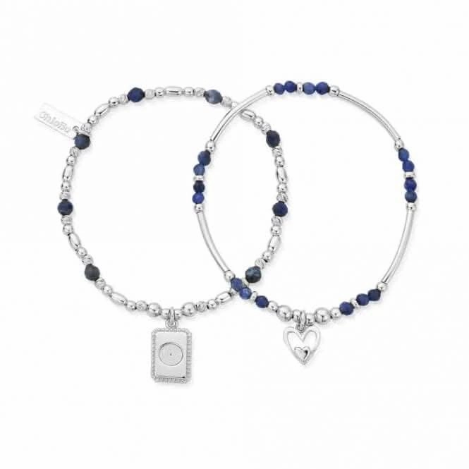 Silver Celebrate Sodalite Set Of 2 Bracelets SBSET3370732