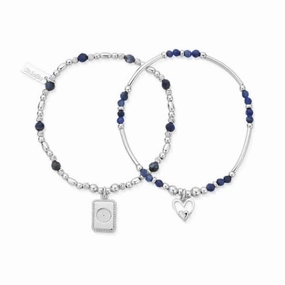 Silver Celebrate Sodalite Set Of 2 Bracelets SBSET3370732
