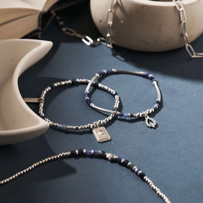 Silver Diamond Cut Chain With Moon Magic Pendant SCDC23350