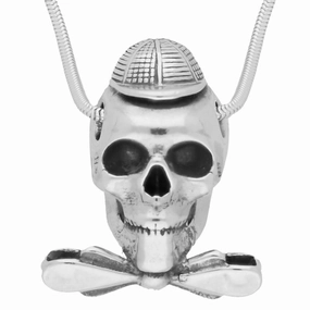 Silver Medium Sherlock Holmes Skull Necklace