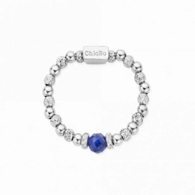 Silver Mini Rice Sodalite Ring