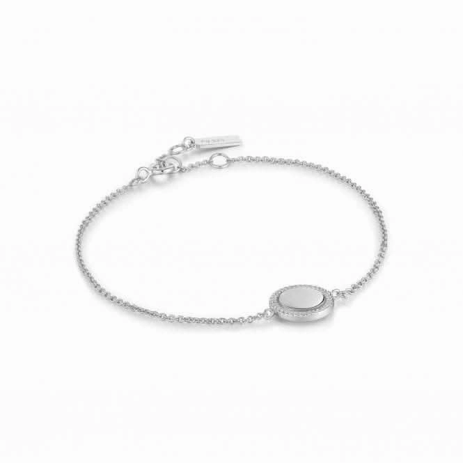 Silver Rope Disc Bracelet B036-01H