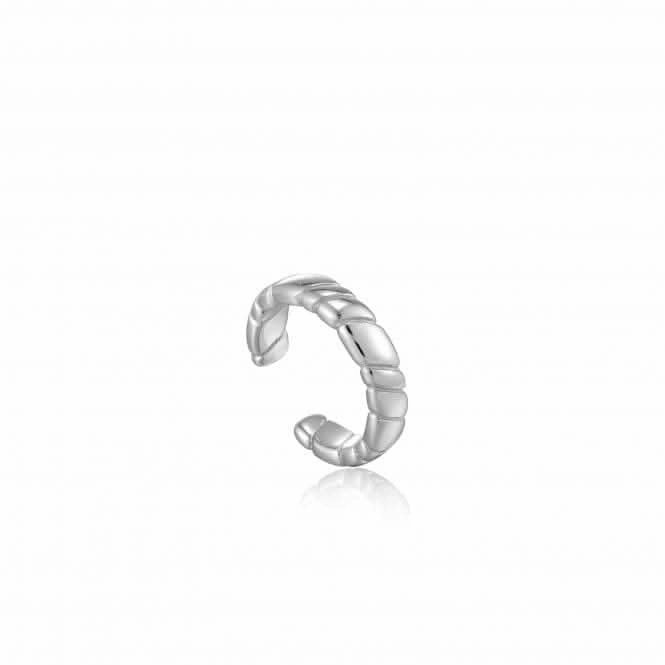 Silver Smooth Twist Ear Cuff E038-04H