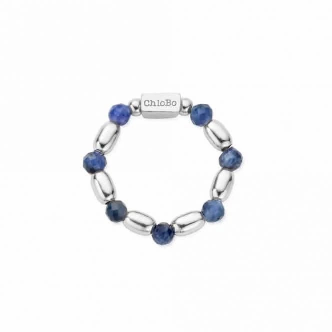 Silver Sparkle Sodalite Ring