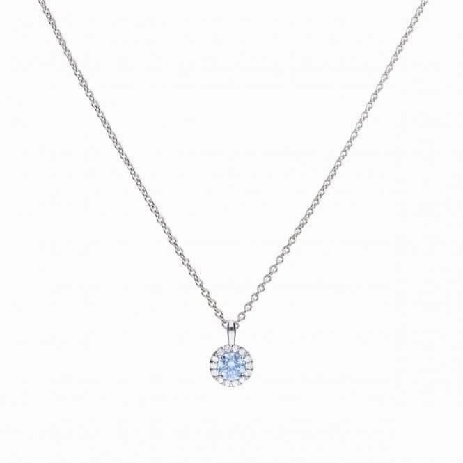 Sky Blue Cubic Zirconia Pave Pendant P4780
