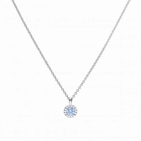 Sky Blue Cubic Zirconia Pave Pendant P4780