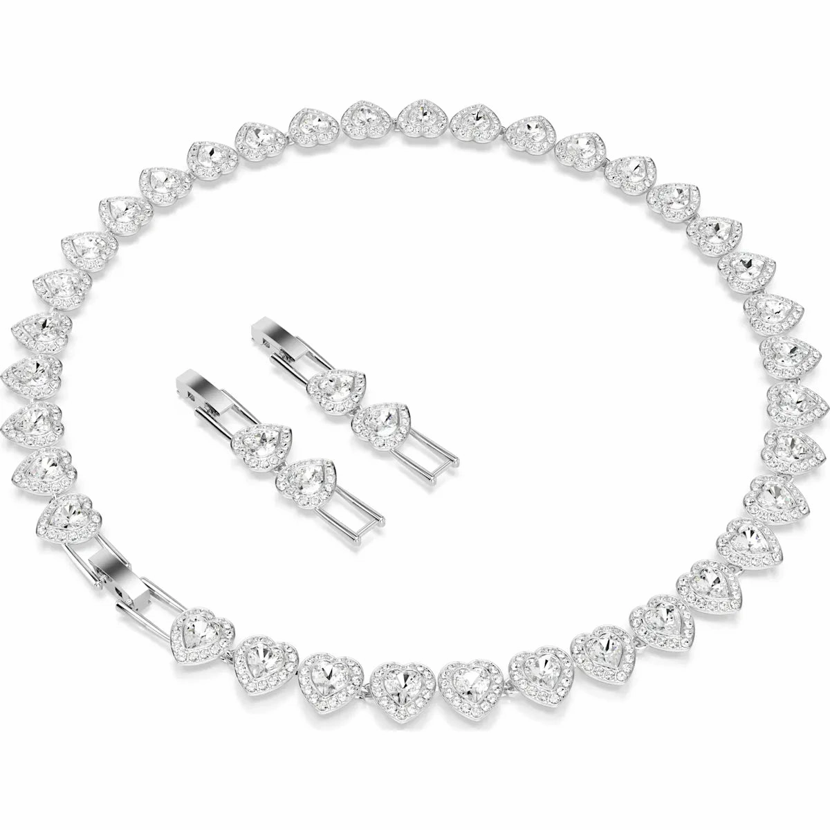 SS25 Capsule: Angelic Pave Heart CRY/RHS Tennis Necklace