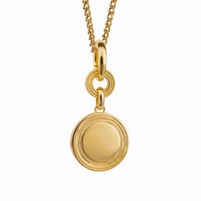 Statement Gold Plated Disc Pendant P5268