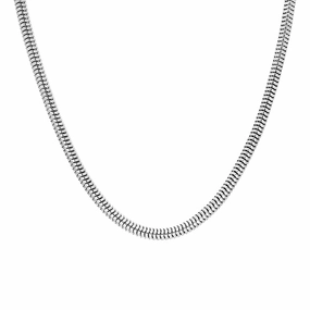Sterling Silver 18 Inch Rounded Snake Chain